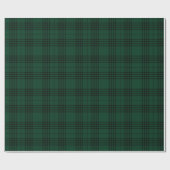 Papier Cadeau Tartan vert et noir de la Forêt profonde (Plat)