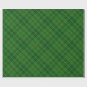 Papier Cadeau Tartan vert et rouge Plaid Cadeau de Noël Wrappin (Plat)
