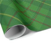 Papier Cadeau Tartan vert et rouge Plaid Cadeau de Noël Wrappin (Coin rond)