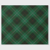 Papier Cadeau Tartan vert et rouge Plaid Christmas (Plat)