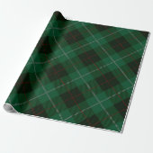 Papier Cadeau Tartan vert et rouge Plaid Christmas (Déroulé)