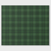 Papier Cadeau Tartan vert foncé Plaid Scottish Motif (Plat)