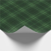 Papier Cadeau Tartan vert foncé Plaid Scottish Motif (Coin)