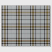 Papier Cadeau Tartan vert gris (Plat)
