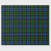 Papier Cadeau Tartan vert plaqué Rustique Campbell Militaire Pla (Plat)