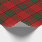 Papier Cadeau Tartan vert rouge écossais de Maxwell de clan (Coin)