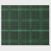 Papier Cadeau Tartan vert rustique classique (Plat)