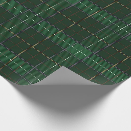 Papier Cadeau Tartan vert rustique classique (Coin)