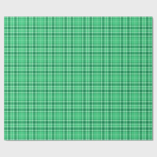 Papier Cadeau Tartan - Vert vert foncé à vert foncé (Plat)