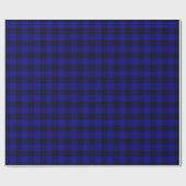 Papier Cadeau tartane bleu noir MacKay (Plat)