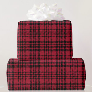 Papier Cadeau Tartelette rouge et noire Plaid Rouleau de Noël de