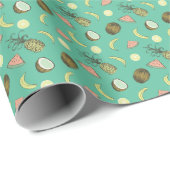 Papier Cadeau Tartes aux fruits tropicaux (Coin rond)