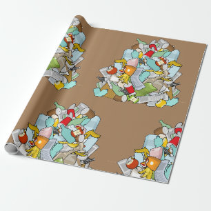 Papier Cadeau Tas de déchets Désordre Ordures Recyclage Déchets
