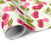 Papier Cadeau Tasse espresso cerise mûre (Coin rond)