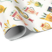 Papier Cadeau Tasses à café (Coin rond)