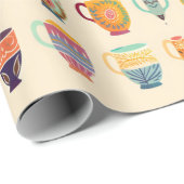 Papier Cadeau Tasses à café (Coin rond)