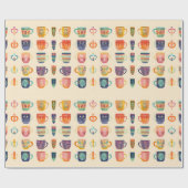 Papier Cadeau Tasses à café (Plat)