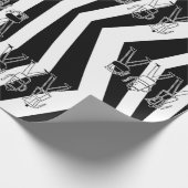 Papier Cadeau Tasses à café B & W Three Cafetière Rayé Café (Coin)