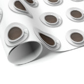 Papier Cadeau Tasses de papier d'emballage de café (Coin rond)