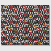 Papier Cadeau Tatouage maman Chevron blanc (Plat)