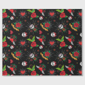 Papier Cadeau Tatouages scolaires (Plat)