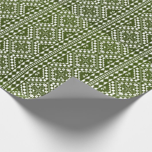 Papier Cadeau Tatreez Palestinien Imprimer Dans Papier À Envelop (Coin)