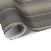 Papier Cadeau Taupe bandes (Coin rond)