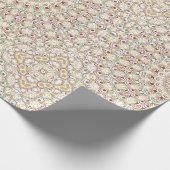 Papier Cadeau Taupe de terre et Motif de mandala de rouille (Coin)