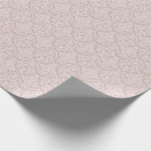 Papier Cadeau Taupe Floral Damask-Mariage (Coin)