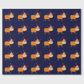 Papier Cadeau Taureau drôle dans la conception de Noël de (Plat)