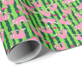 Papier Cadeau Taureau rose 🦥 (Coin rond)