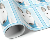 Papier Cadeau Taureau Terrier - Cute Original Chien Art (Coin rond)