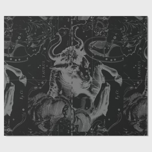 Papier Cadeau Taurus Constellation Map Hevelius 1690 (Plat)