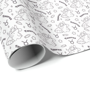 Papier Cadeau Taurus Zodiac Stwood - Bunny et étoiles endormis