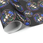 Papier Cadeau Taurus Zodiac Vitrail Notre-Dame de Paris WP (Coin rond)