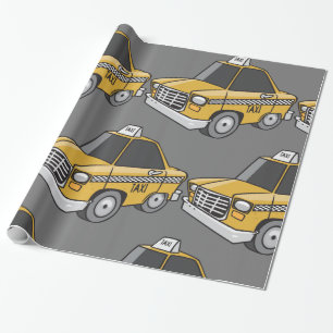 Papier Cadeau Taxi jaune