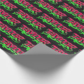 Papier Cadeau Taylor prénom nom Graffiti rouge vert (Coin)