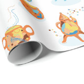 Papier Cadeau Tea-party. (Coin rond)