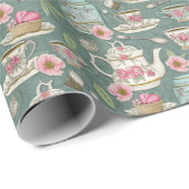 Papier Cadeau Tea Party vintage (Coin rond)