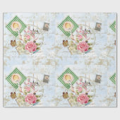 Papier Cadeau Tea Party vintage (Plat)