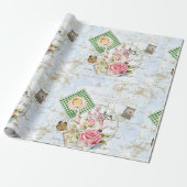 Papier Cadeau Tea Party vintage (Déroulé)