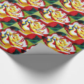 Papier Cadeau Tea Rose aquarelle art original Flower (Coin)