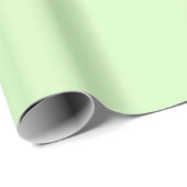 Papier Cadeau Tea vert pastel Feuille couleur solide (Coin rond)