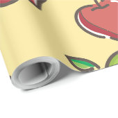 Papier Cadeau Teacher Apple (Coin rond)