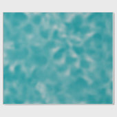 Papier Cadeau Teal et blanc chinés (Plat)