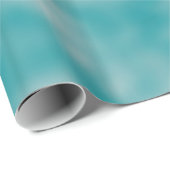 Papier Cadeau Teal et blanc chinés (Coin rond)