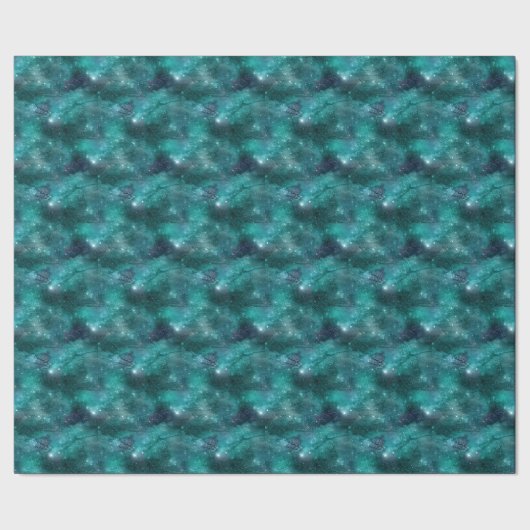 Papier Cadeau Teal Galaxy Series Design 8 (Couture)