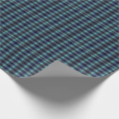 Papier Cadeau Teal & Navy Tartan Plaid Gift Wrap Wrapping Paper (Coin)