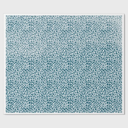 Papier Cadeau Teal Organic Spotted Pattern Wrapping Paper – Mini (Plat)