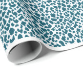 Papier Cadeau Teal Organic Spotted Pattern Wrapping Paper – Mini (Coin rond)